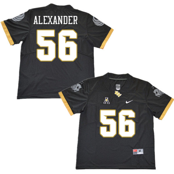 Men #56 Matthew Alexander UCF Knights College Football Jerseys Stitched Sale-Black - Click Image to Close